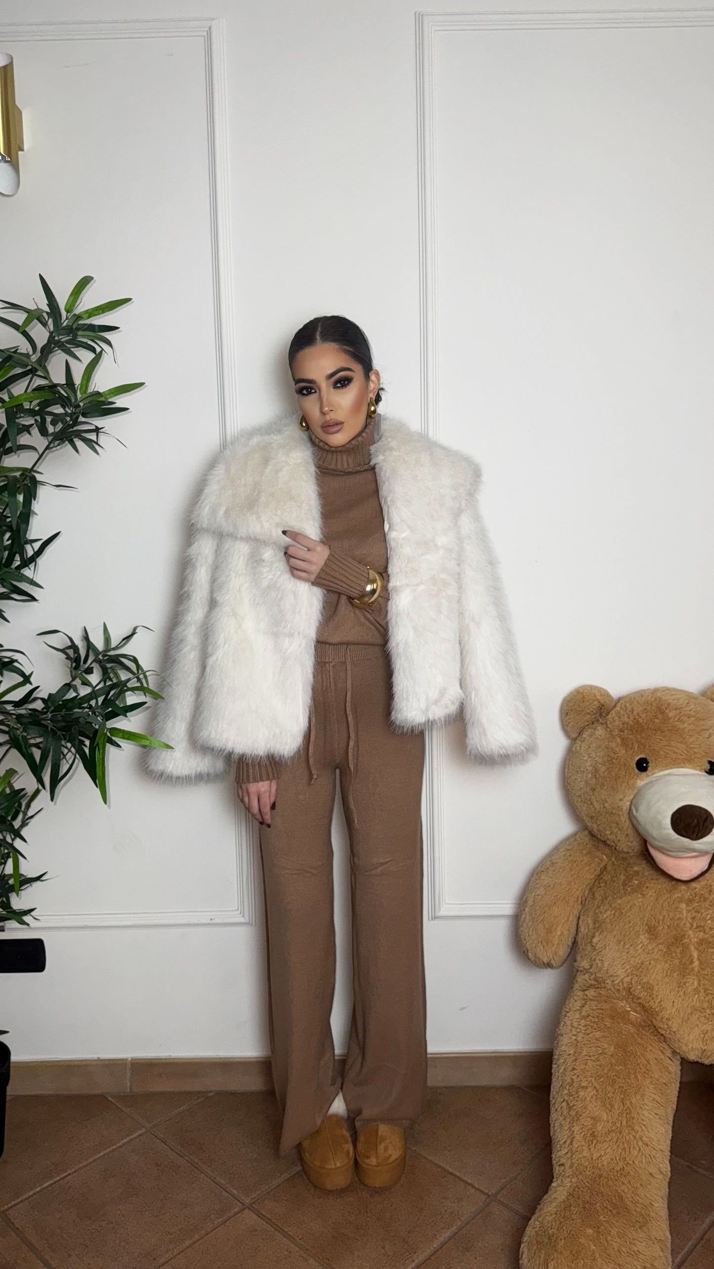 COORDINATO IN MAGLIA CAMEL