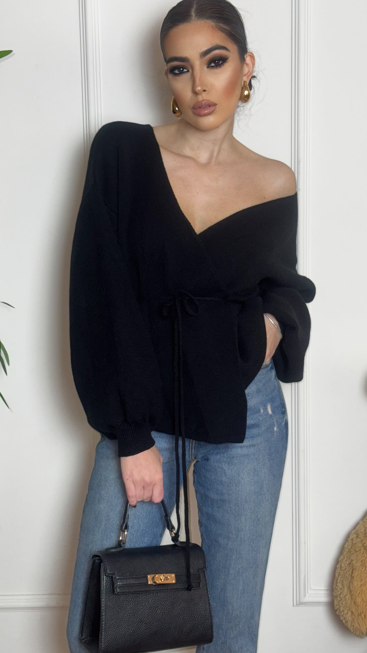 CARDIGAN INCROCIO NERO