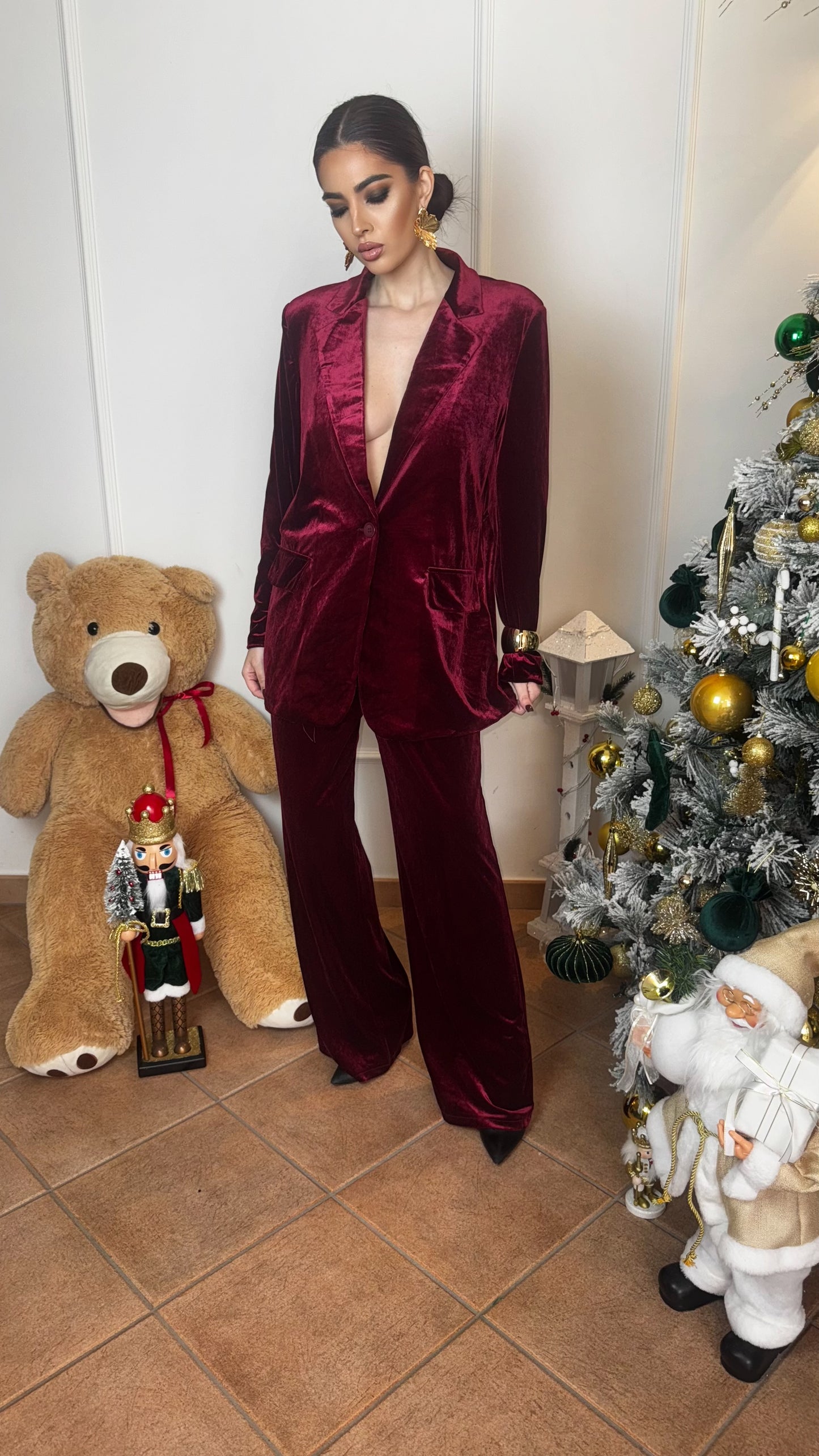 TAILLEUR VELLUTO BORDEAUX