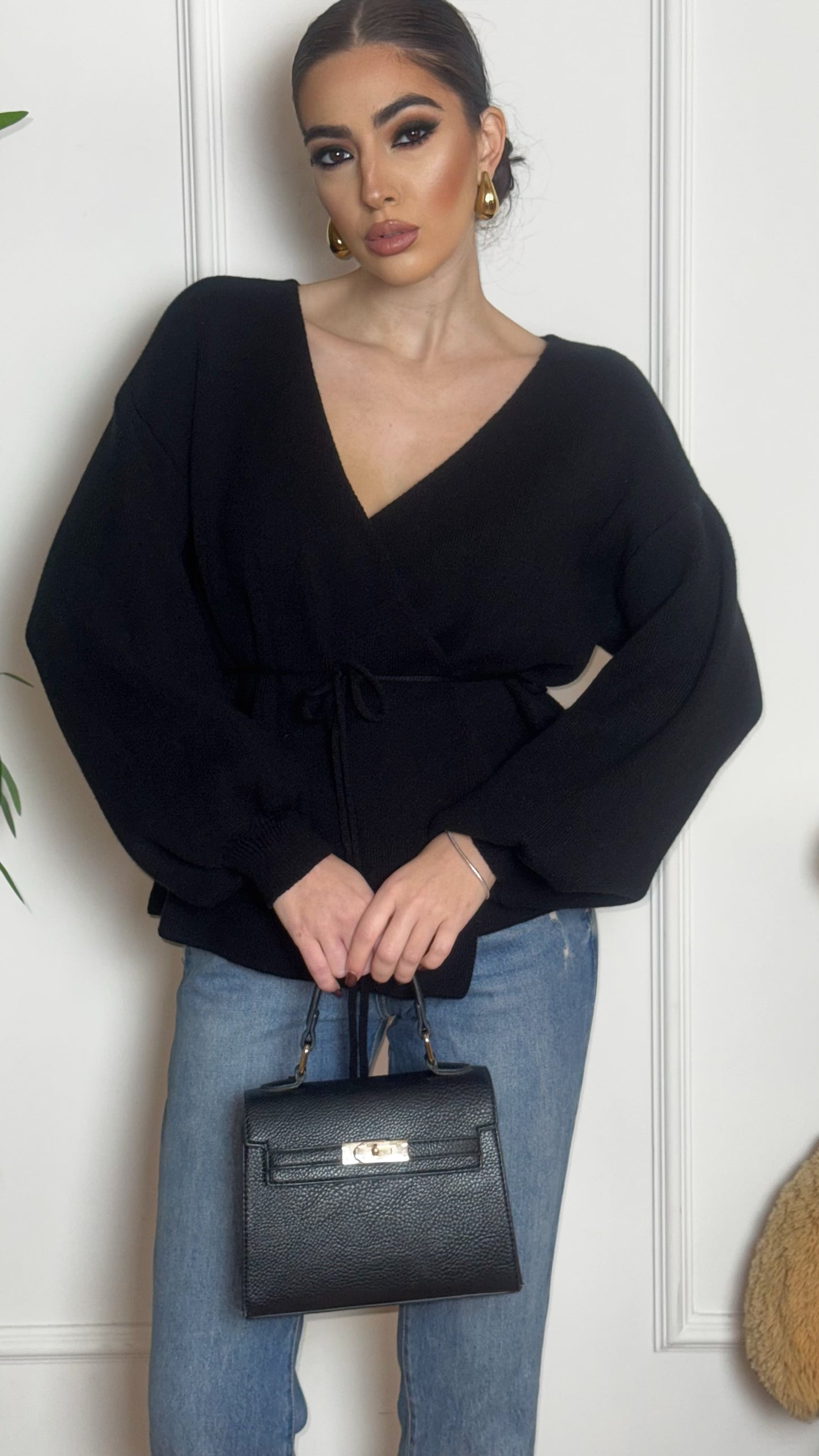 CARDIGAN INCROCIO NERO