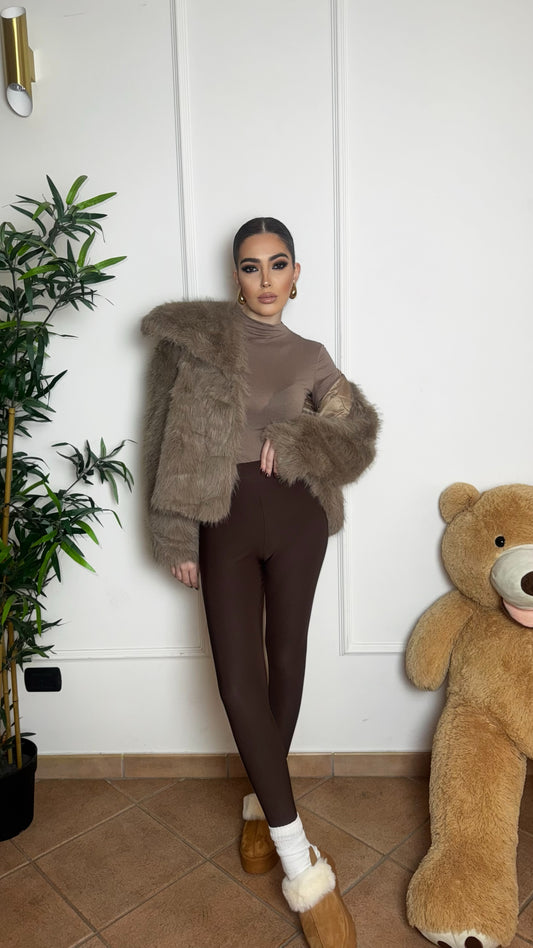 LEGGINS CAVALLERIZZA MARRONE