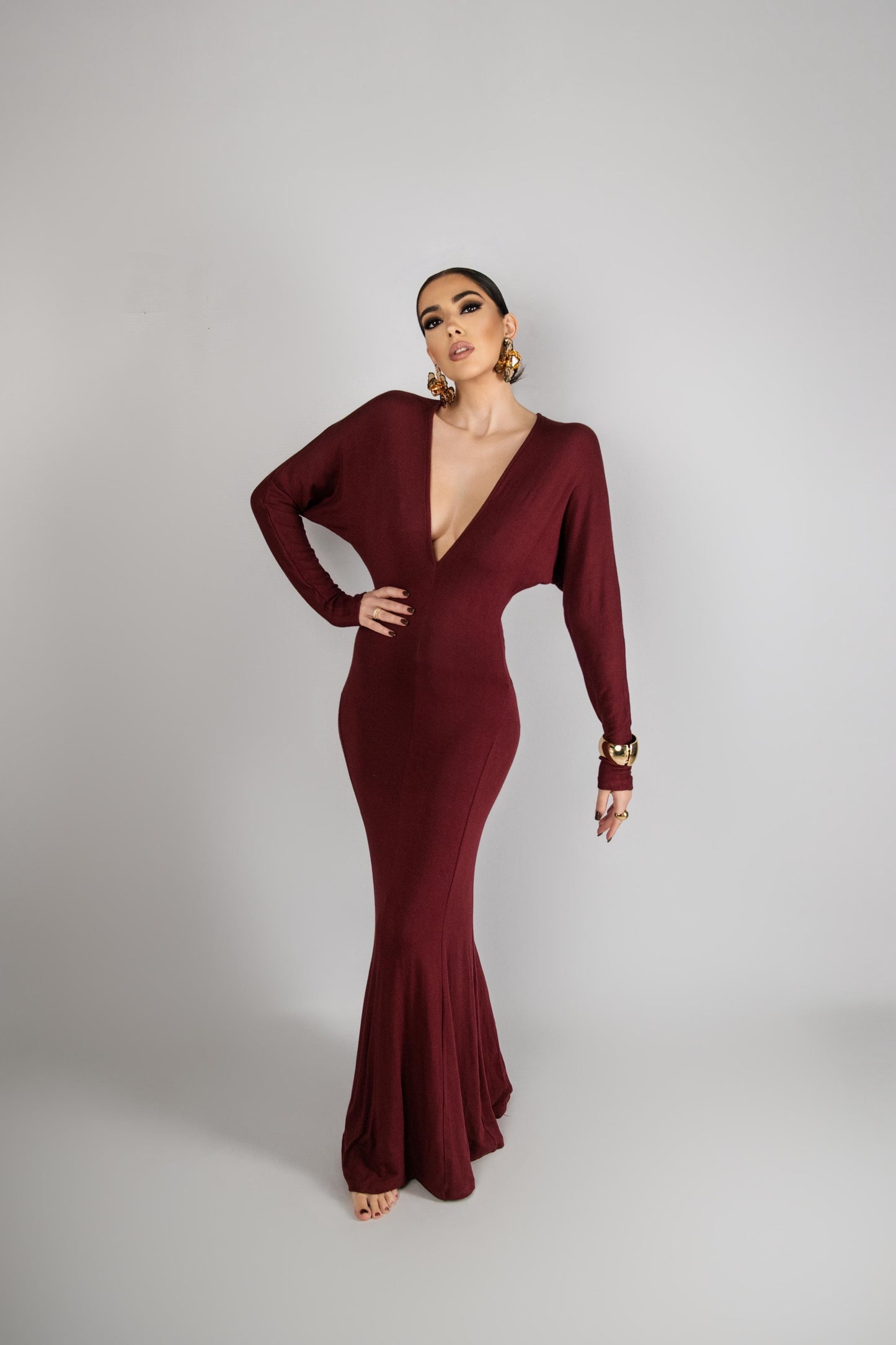 DRESS WINTER BY LUMINA BORDEAUX