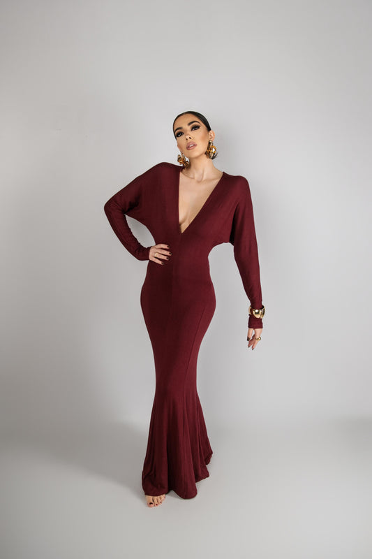 DRESS WINTER BY LUMINA BORDEAUX