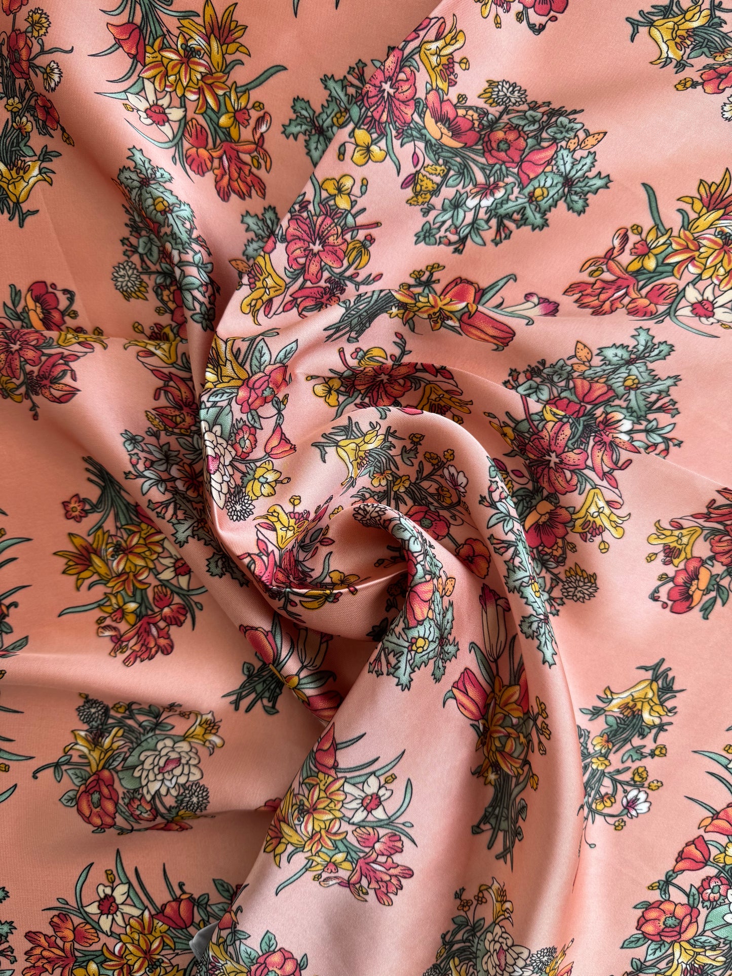 FOULARD FLOWERS PINK