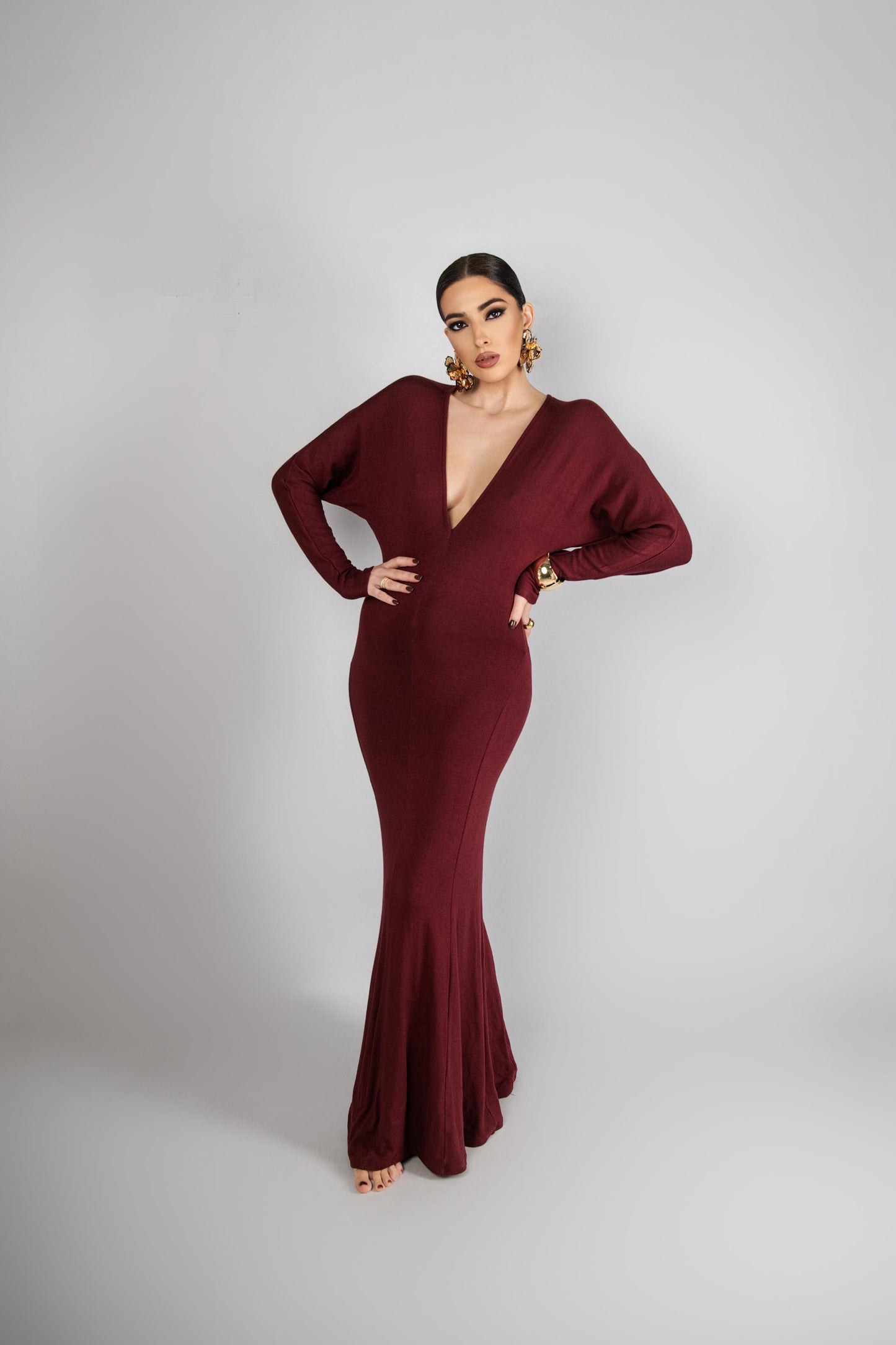 DRESS WINTER BY LUMINA BORDEAUX