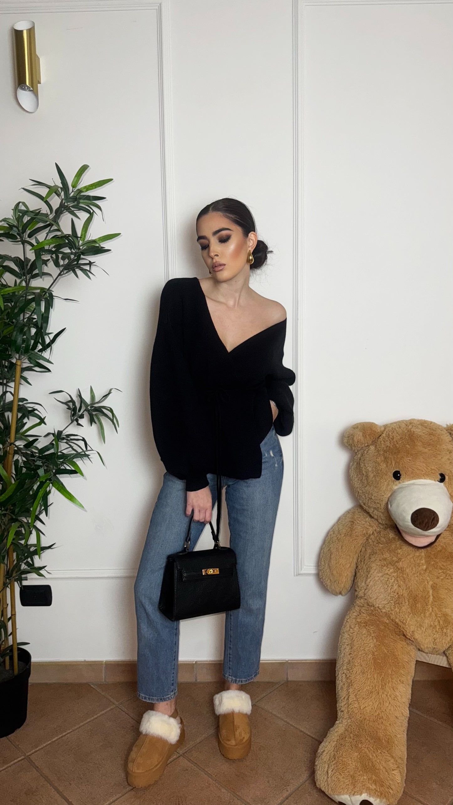 CARDIGAN INCROCIO NERO
