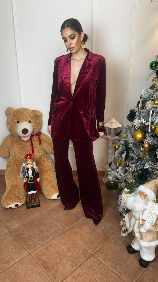 TAILLEUR VELLUTO BORDEAUX
