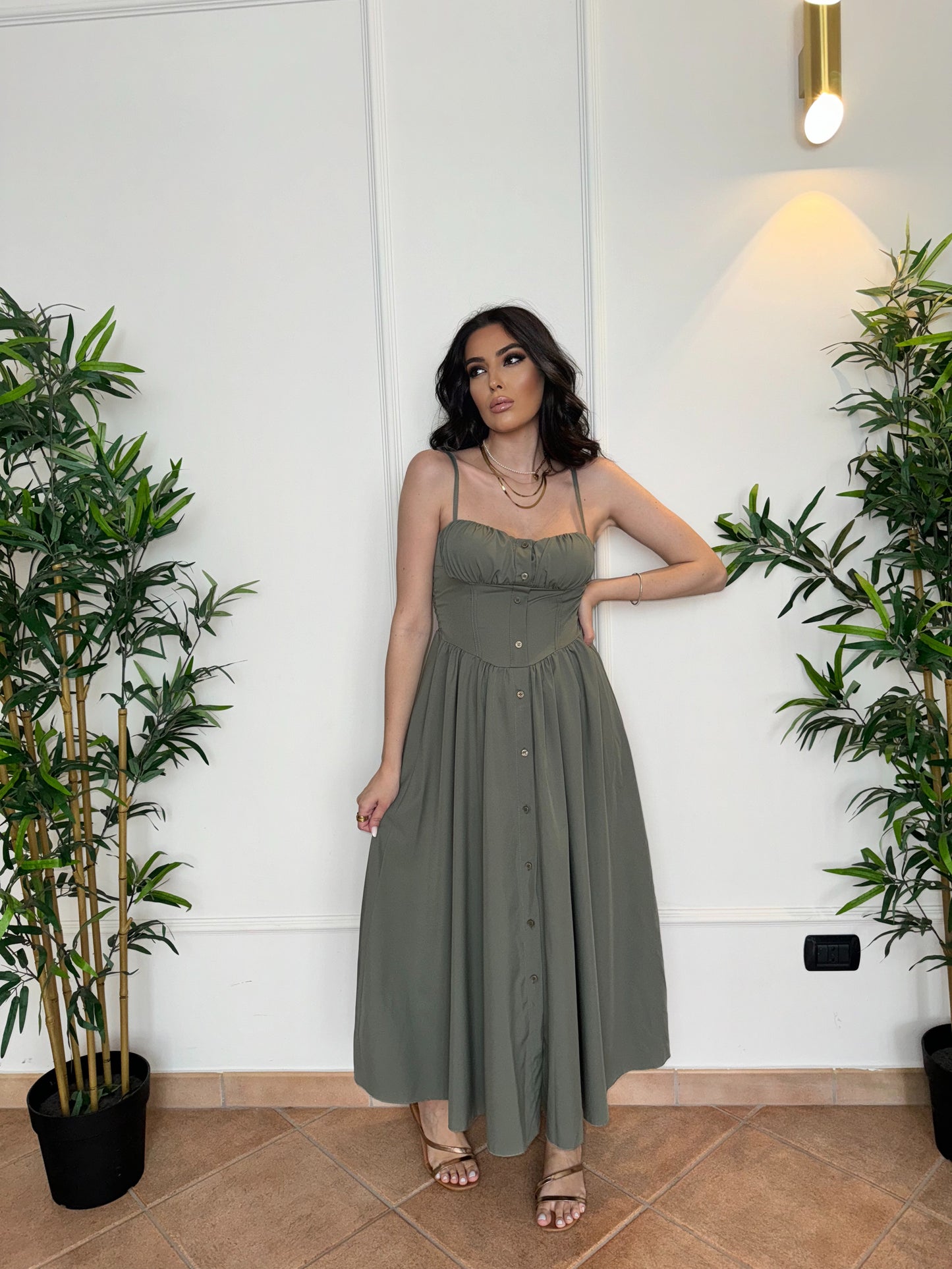 DRESS LOLITA VERDE MILITARE