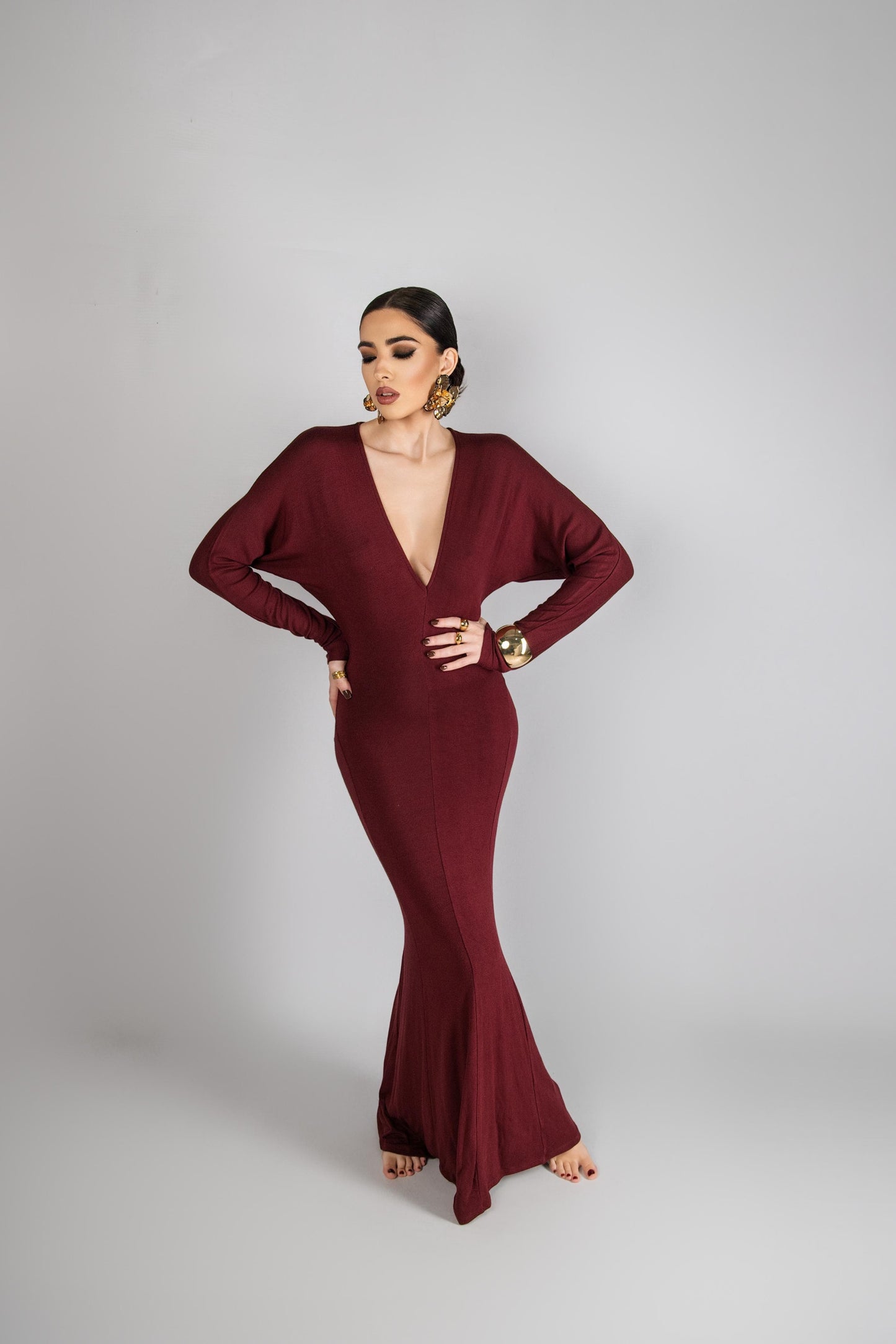 DRESS WINTER BY LUMINA BORDEAUX