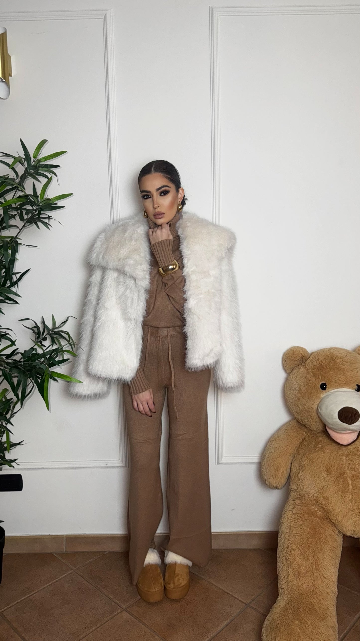 COORDINATO IN MAGLIA CAMEL
