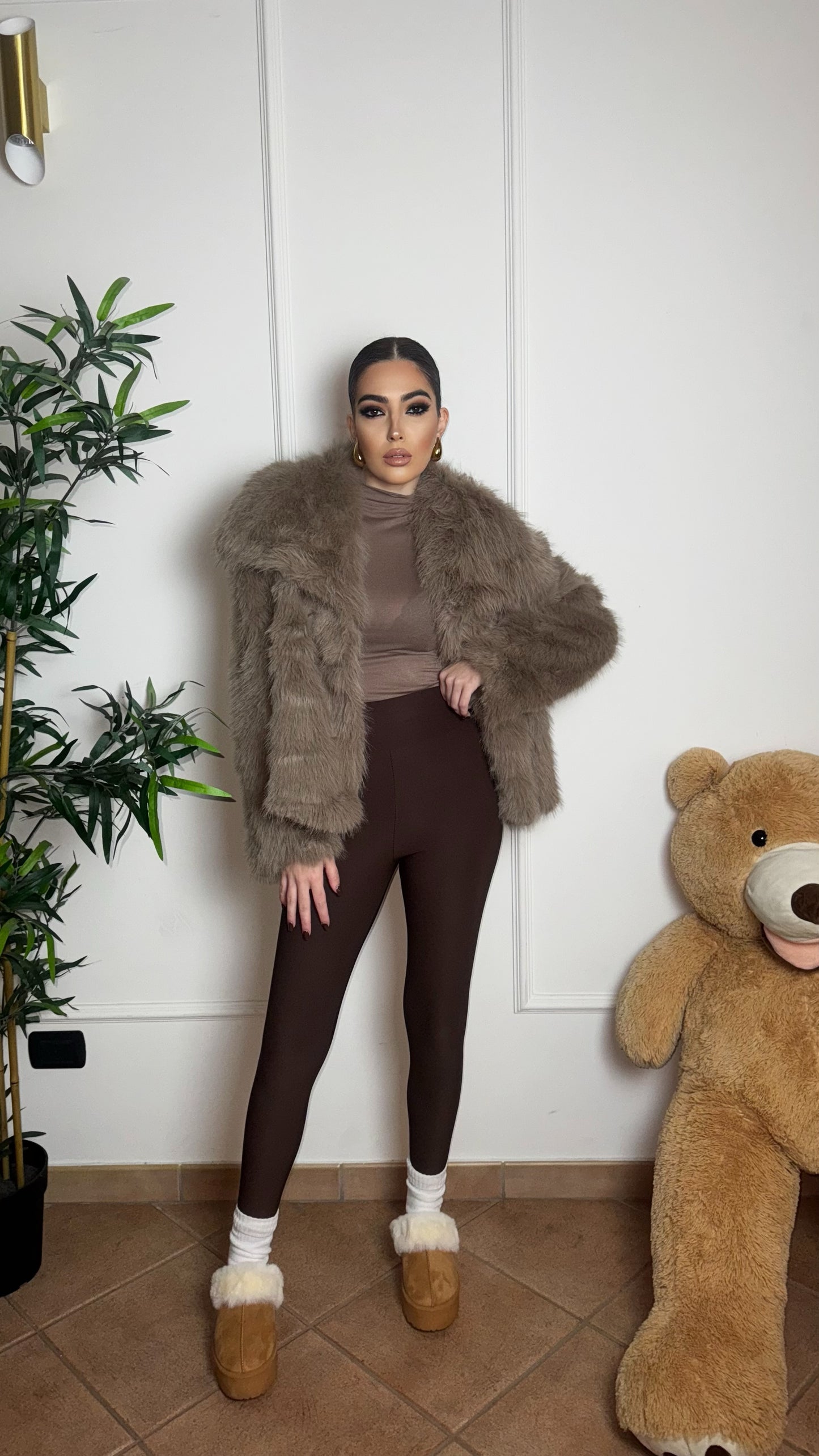 LEGGINS CAVALLERIZZA MARRONE